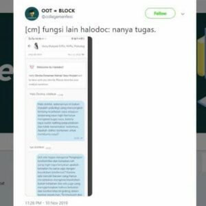 Tangkapan layar chat warganet menggunakan Halodoc